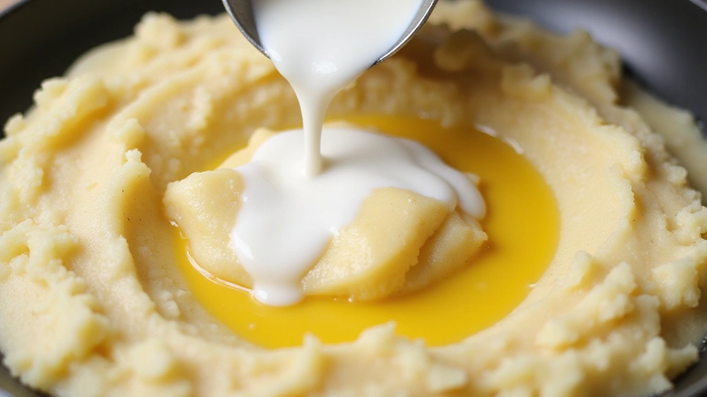 Garlic Mashed Potatoes – Restaurant Style at Home - Step 6: Incorporate Milk and Butter