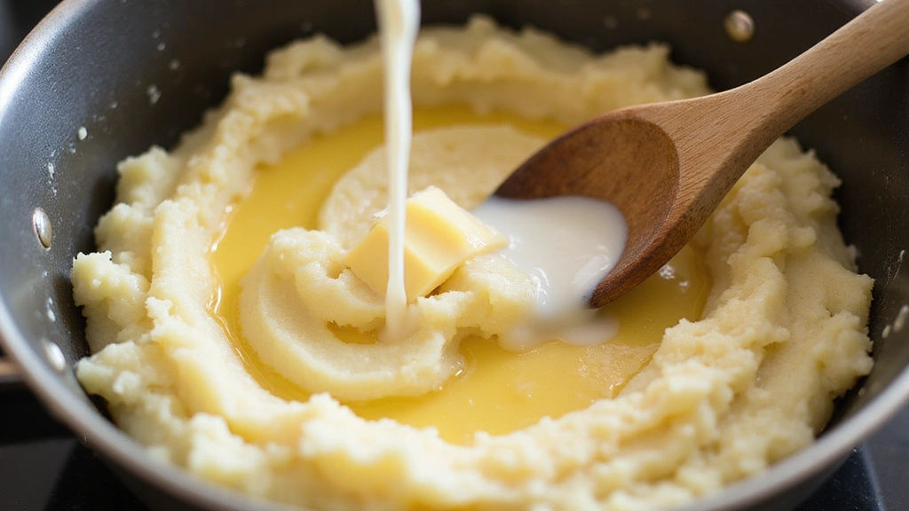 Good Mashed Potatoes Recipes – Classic and Creative Ideas - Step 6: Combine Butter and Cream with Potatoes