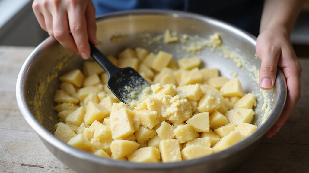 Mashed Potato Cakes – Crispy Outside, Soft Inside - Step 2: Mix Ingredients