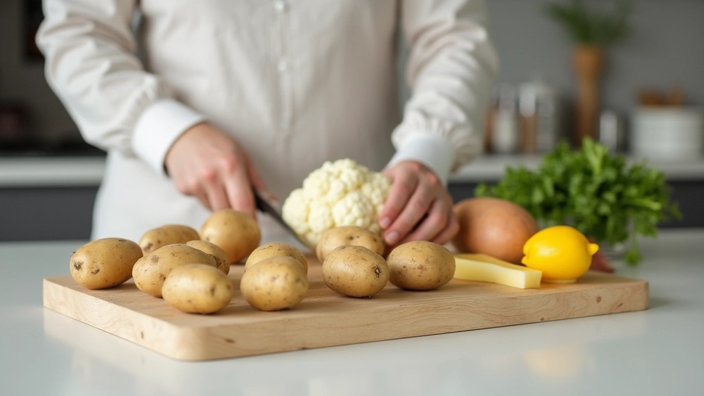 Mashed Potatoes and Cauliflower – Light and Creamy Mash - Step 1: Prepare Ingredients