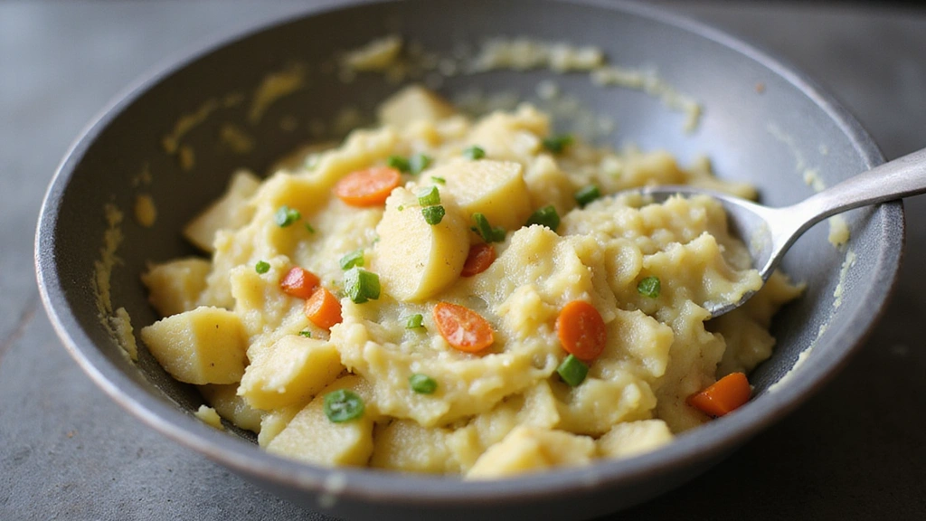 Mashed Potatoes and Cauliflower – Light and Creamy Mash - Step 4: Mash Vegetables