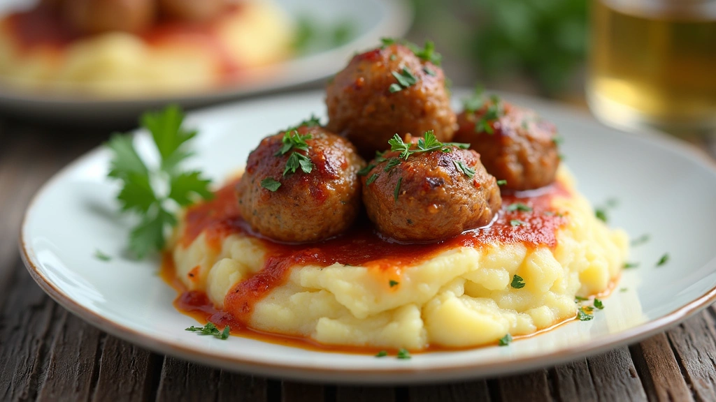 Meatballs and Mashed Potatoes – Cozy Dinner Idea - Step 7: Plate the Dish