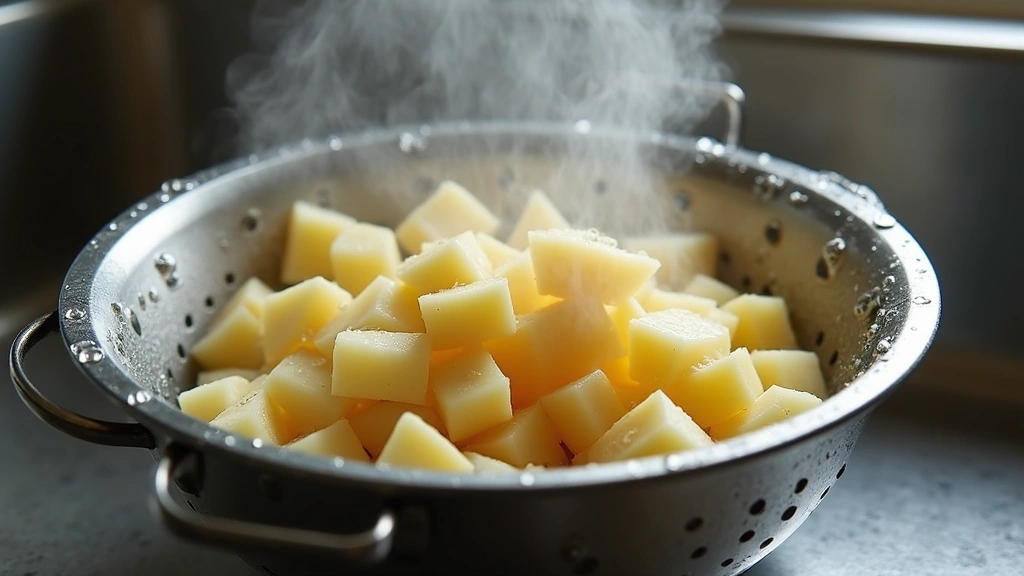 Red Mashed Potatoes – Rustic and Full of Flavor - Step 3: Drain Potatoes