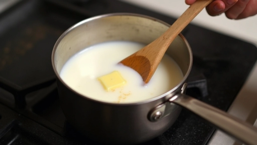 Roasted Garlic Mashed Potatoes – Deep, Savory Flavor - Step 4: Heat Milk and Butter