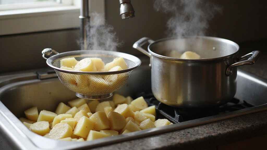 Russet Mashed Potatoes – Fluffy and Classic - Step 3: Drain and Dry Potatoes