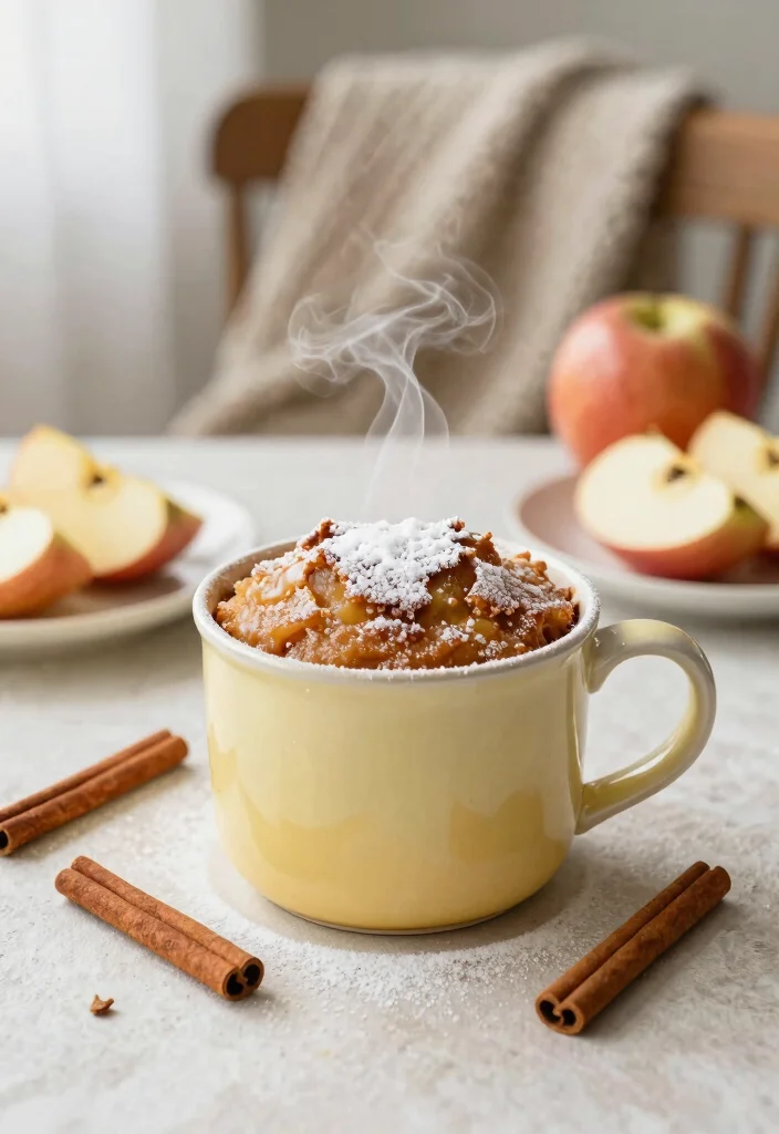 10 Applesauce Dessert Recipes for Light Easy Sweet Treats - 6. Applesauce and Cinnamon Mug Cake