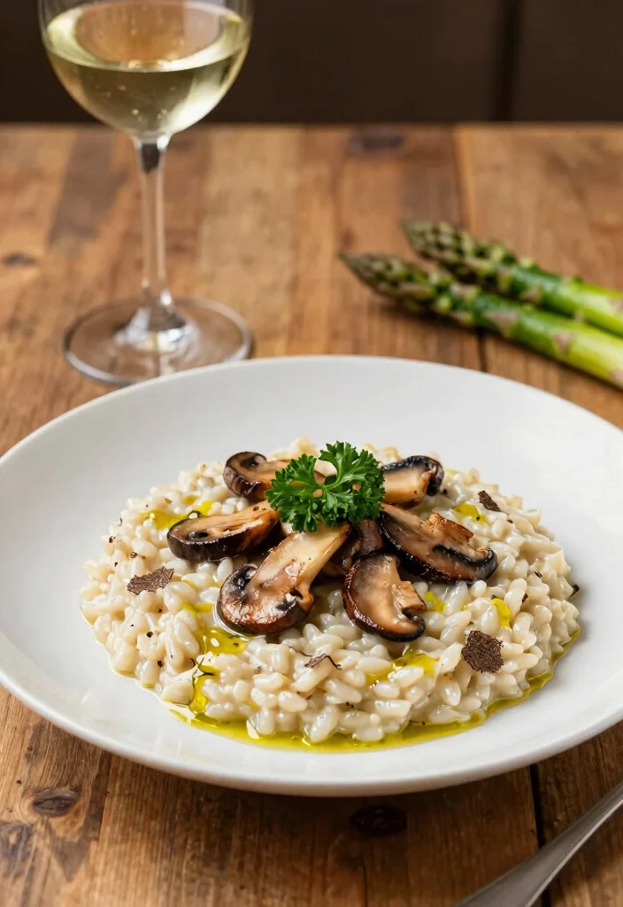 10 Fancy Vegan Recipes for Elegant Impressive Plant-Based Meals - 1. Truffle Mushroom Risotto