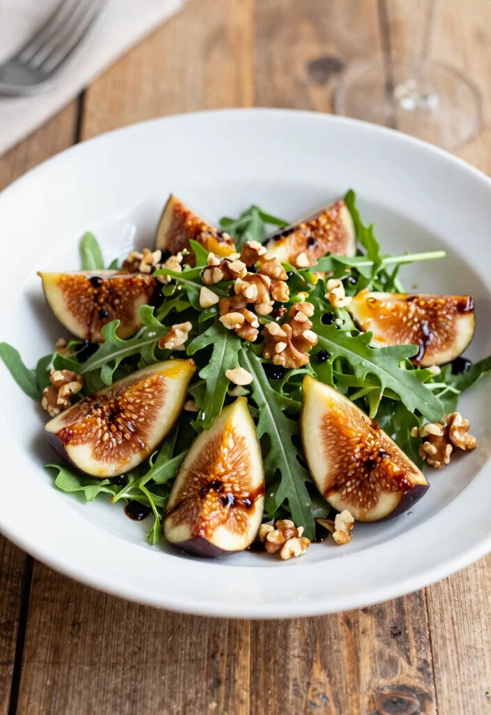 10 Fancy Vegan Recipes for Elegant Impressive Plant-Based Meals - 8. Caramelized Fig and Arugula Salad