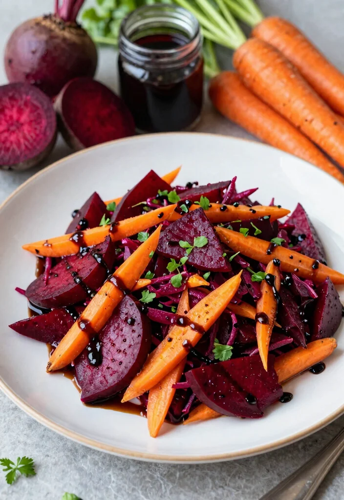 10 Healthy Coleslaw Recipes for Fresh Light Side Dishes - 10. Roasted Beet and Carrot Slaw
