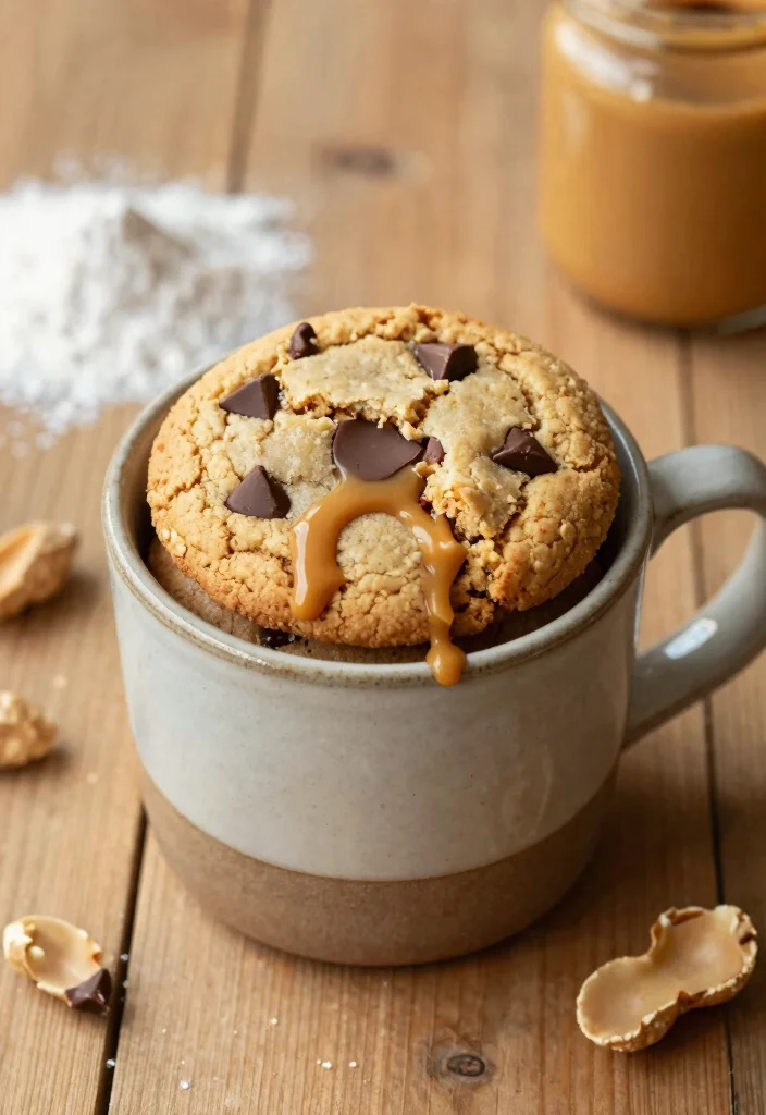 10 Instant Dessert Recipes for Quick No-Fuss Sweet Treats - 4. Quick Peanut Butter Mug Cookie