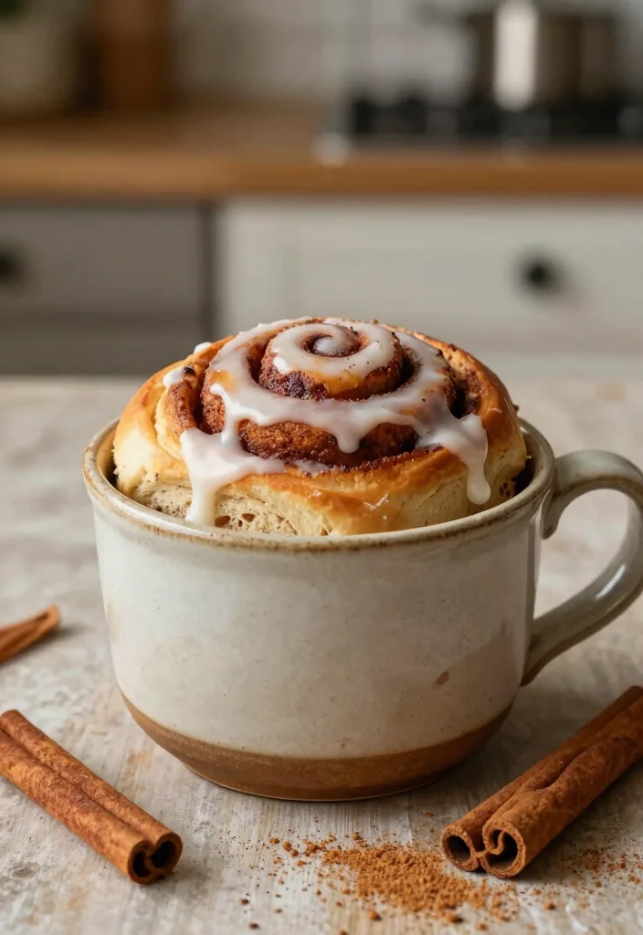 10 Instant Dessert Recipes for Quick No-Fuss Sweet Treats - 6. 1-Minute Cinnamon Roll in a Mug