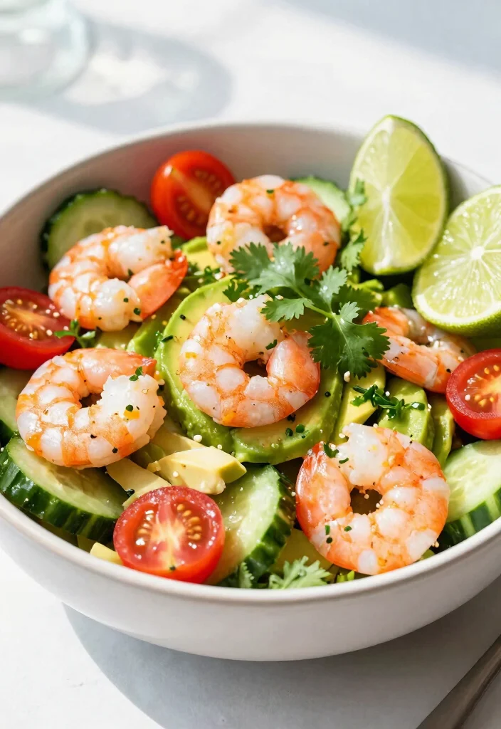 10 Keto Mediterranean Recipes for Fresh Flavor-Packed Low-Carb Meals - 8. Shrimp and Avocado Salad