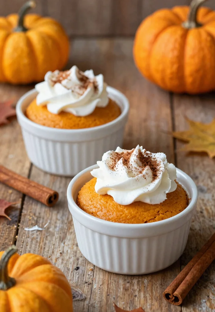 10 Ramekin Dessert Recipes for Cute Easy Single-Serve Treats - 5. Pumpkin Spice Ramekin Cake