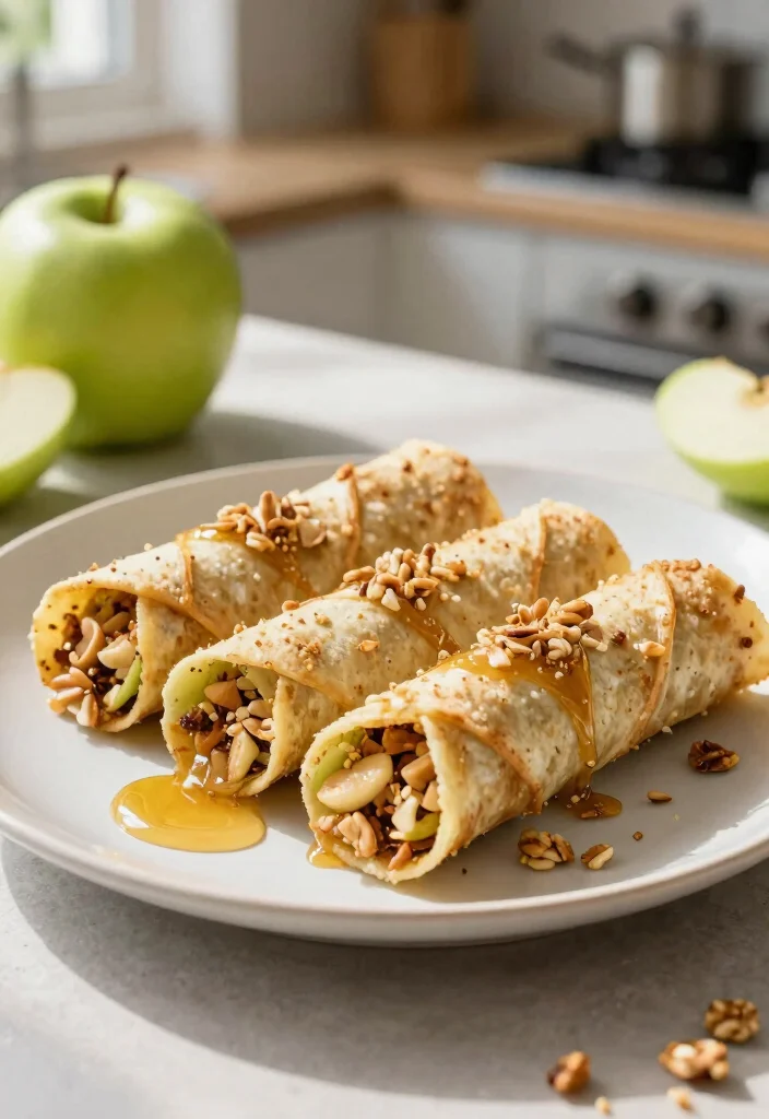 10 Tortilla Dessert Recipes for Quick Fun Sweet Ideas - 4. Nutty Apple Tortilla Roll-Ups
