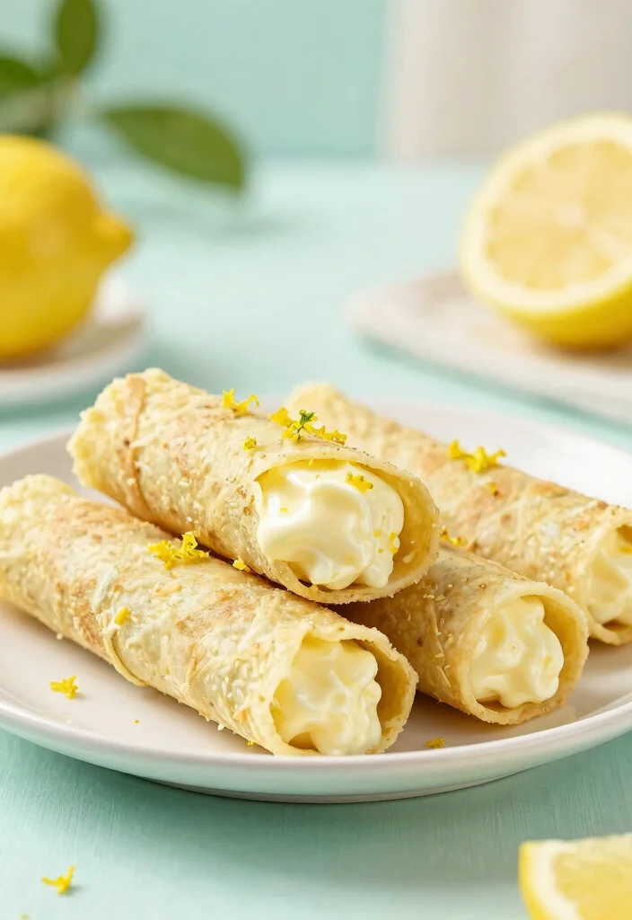 10 Tortilla Dessert Recipes for Quick Fun Sweet Ideas - 8. Lemon Cream Tortilla Rolls