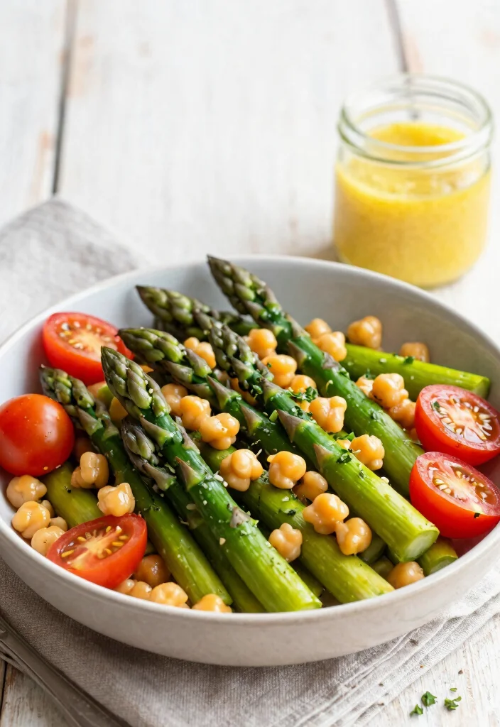 10 Vegan Asparagus Recipes for Fresh Light Seasonal Meals - 3. Asparagus and Chickpea Salad