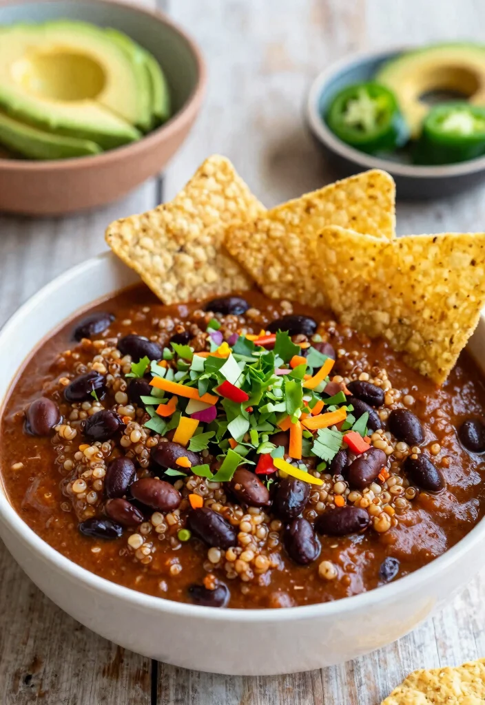 10 Vegan Pressure Cooker Recipes for Quick Simple Dinners - 4. Quinoa and Black Bean Chili