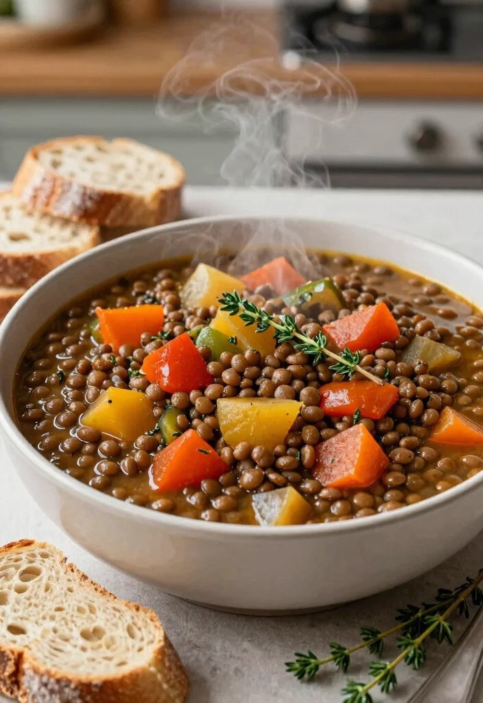 10 Vegan Pressure Cooker Recipes for Quick Simple Dinners - 5. Lentil Vegetable Stew