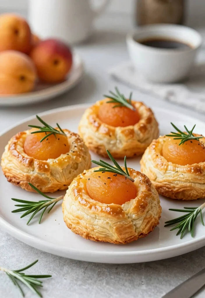 10 Vegan Puff Pastry Recipes for Easy Elegant Plant-Based Treats - 2. Apricot and Rosemary Vegan Danishes