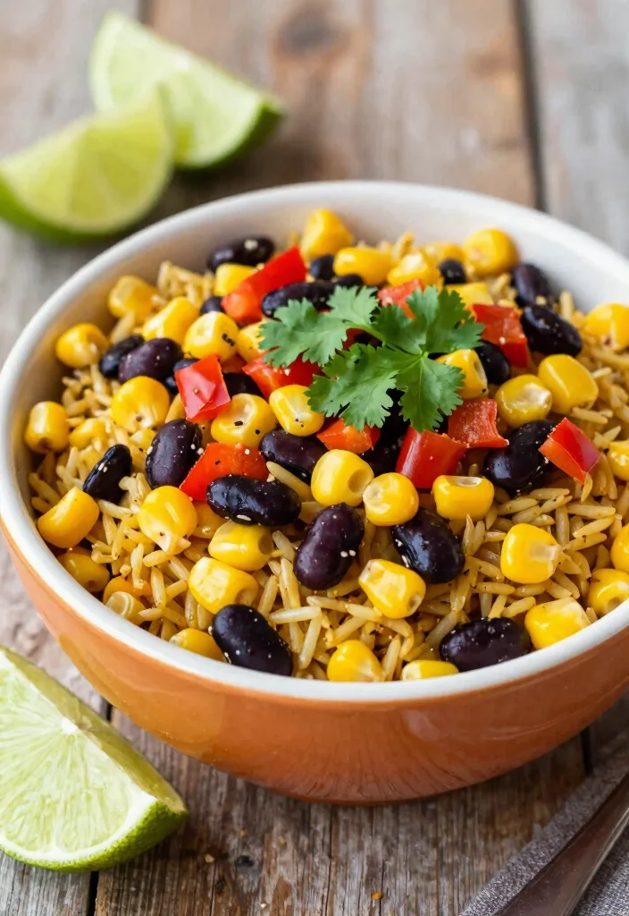 10 Vegan Wild Rice Recipes for Nutty Hearty Plant Meals - 1. Mexican Wild Rice and Black Bean Bowl