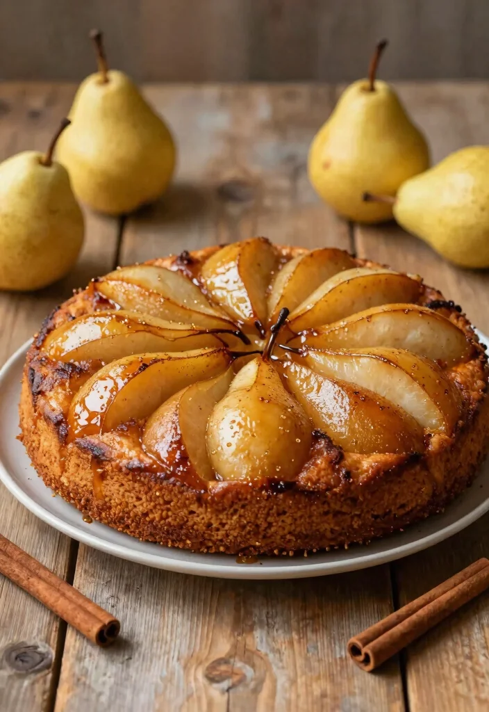 12 Award-Winning Dessert Recipes for Impressive Homemade Sweets - 5. Spiced Pear Upside-Down Cake