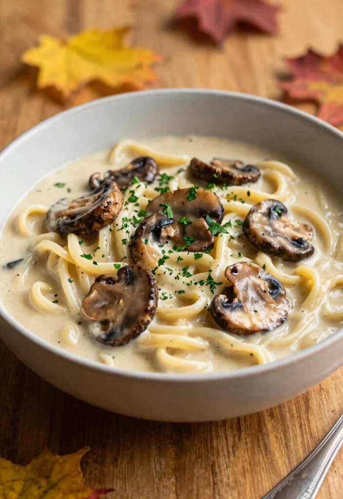 12 Cozy Vegan Fall Dinner Recipes with Seasonal Weeknight Flavor - 5. Vegan Mushroom Stroganoff