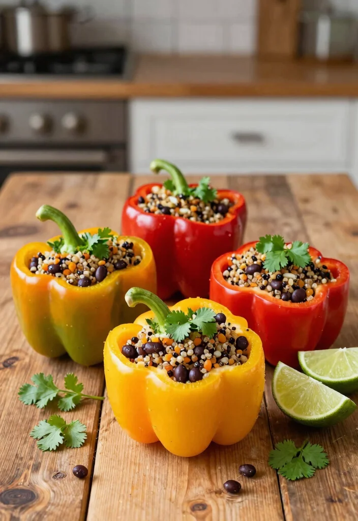 12 DASH Diet Dinner Recipes for Light Heart-Healthy Meals - 1. Quinoa Stuffed Bell Peppers
