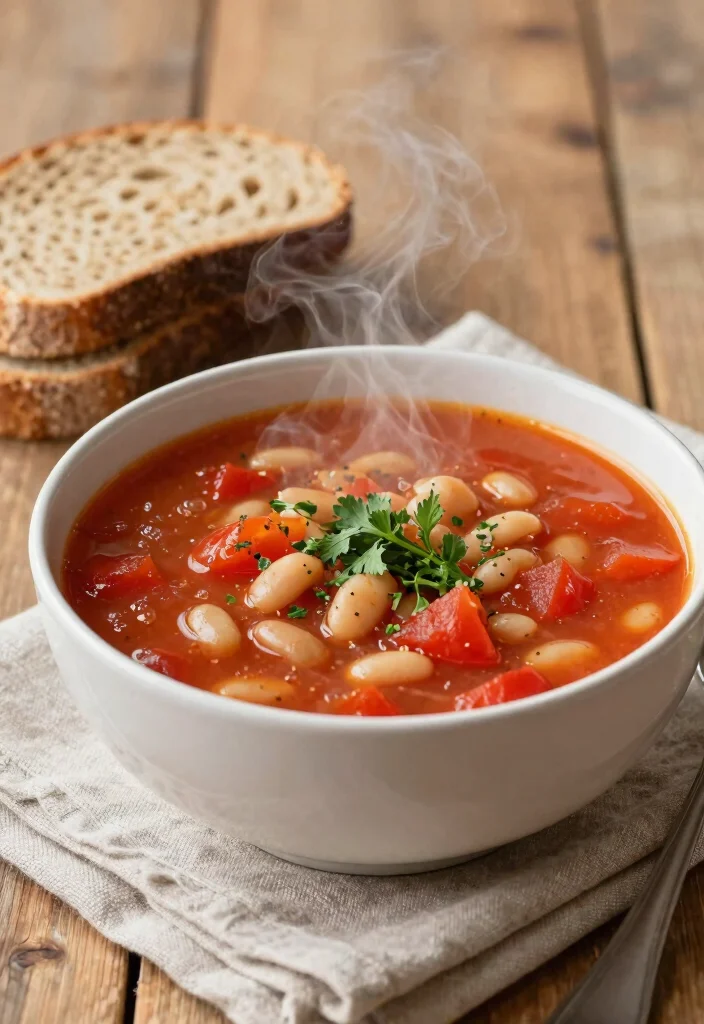 12 DASH Diet Dinner Recipes for Light Heart-Healthy Meals - 9. Tomato and White Bean Soup