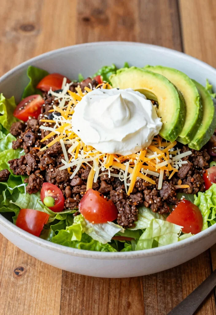 12 Easy Keto Lunch Recipes for Fast Satisfying Midday Meals - 12. Taco Salad