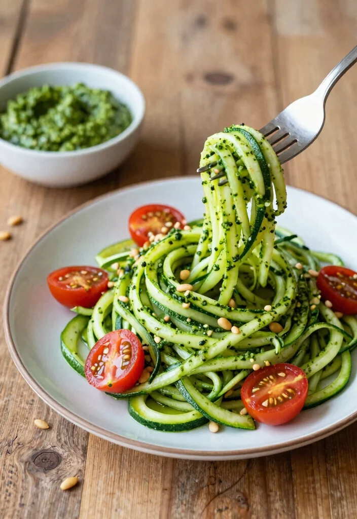12 Easy Keto Lunch Recipes for Fast Satisfying Midday Meals - 2. Zucchini Noodles with Pesto