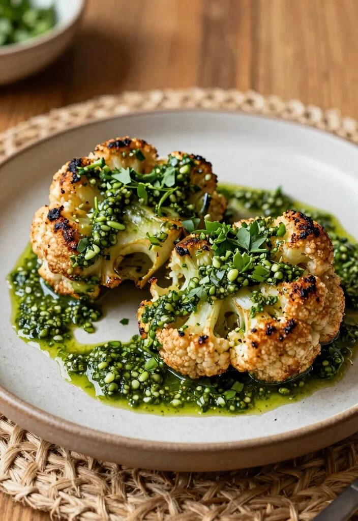12 Elevated Dinner Recipes for Simple Impressive Flavor - 5. Cauliflower Steak with Chimichurri Sauce