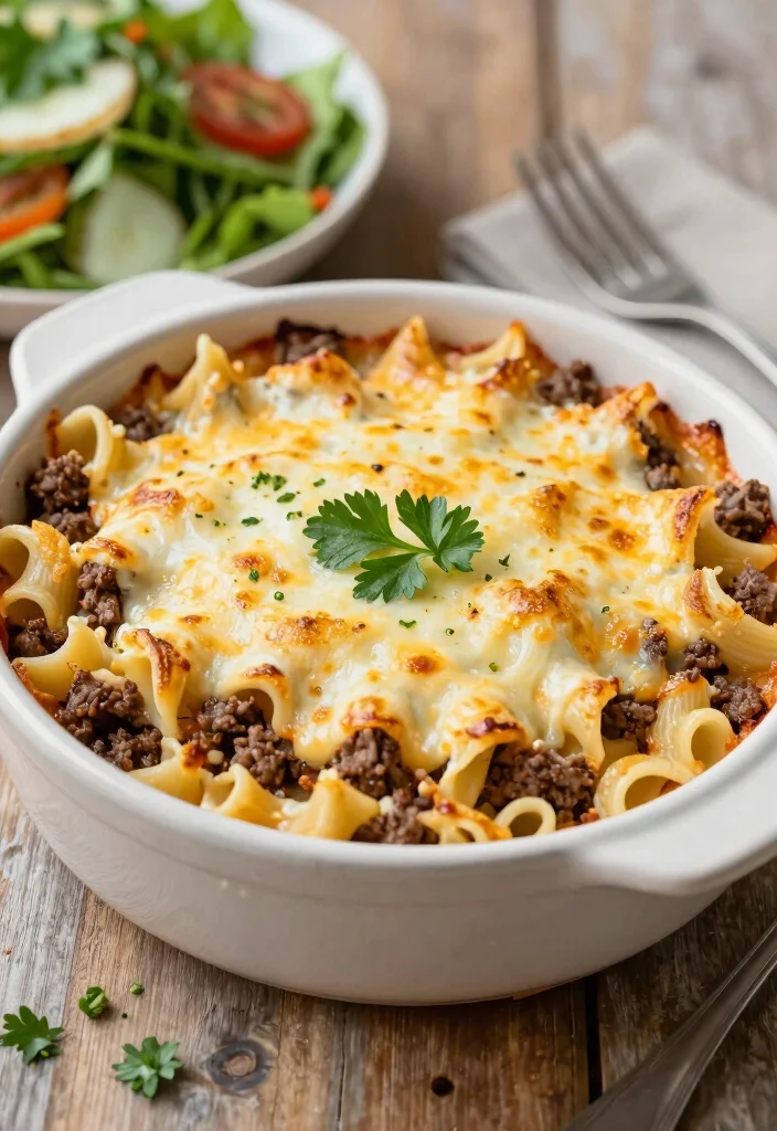 12 Ground Meat Dinner Recipes for Easy Budget-Friendly Meals - 5. Cheesy Ground Beef Pasta Bake