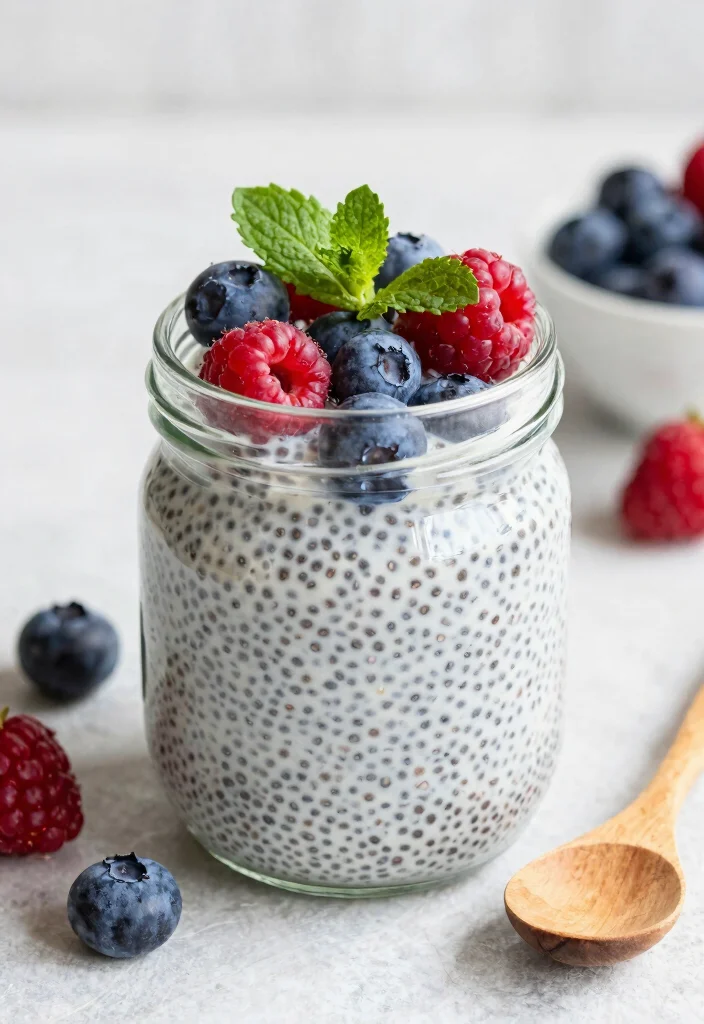 12 Healthy Aesthetic Recipes for Fresh Stylish Everyday Meals - 7. Chia Seed Pudding with Fresh Berries