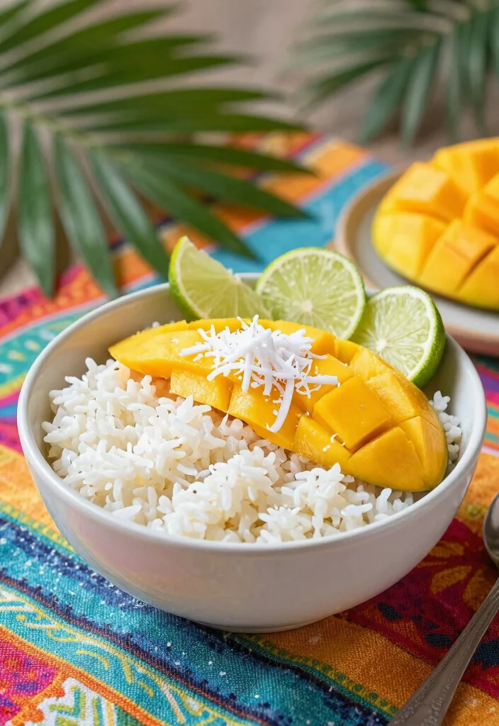 12 Healthy Aesthetic Recipes for Fresh Stylish Everyday Meals - 8. Coconut Rice with Mango and Lime