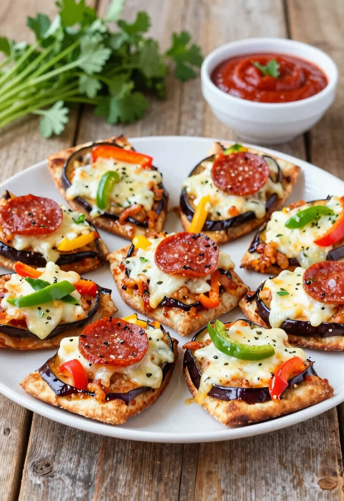 12 Healthy Eggplant Recipes for Light Flavorful Meals - 11. Eggplant Pizza Bites