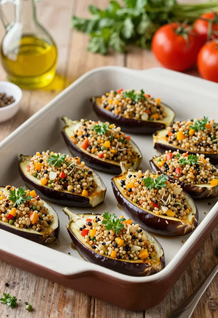 12 Healthy Eggplant Recipes for Light Flavorful Meals - 3. Stuffed Eggplant Boats
