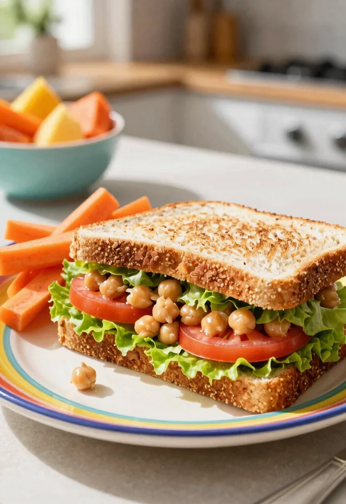 12 Healthy Kid-Friendly Recipes for Easy Nutritious Eating - 10. Chickpea Salad Sandwiches