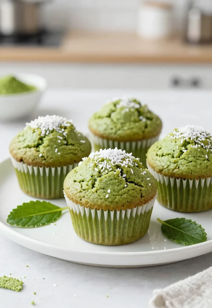 12 Healthy Muffin Recipes for Simple Nutritious Baking - 12. Matcha Coconut Muffins
