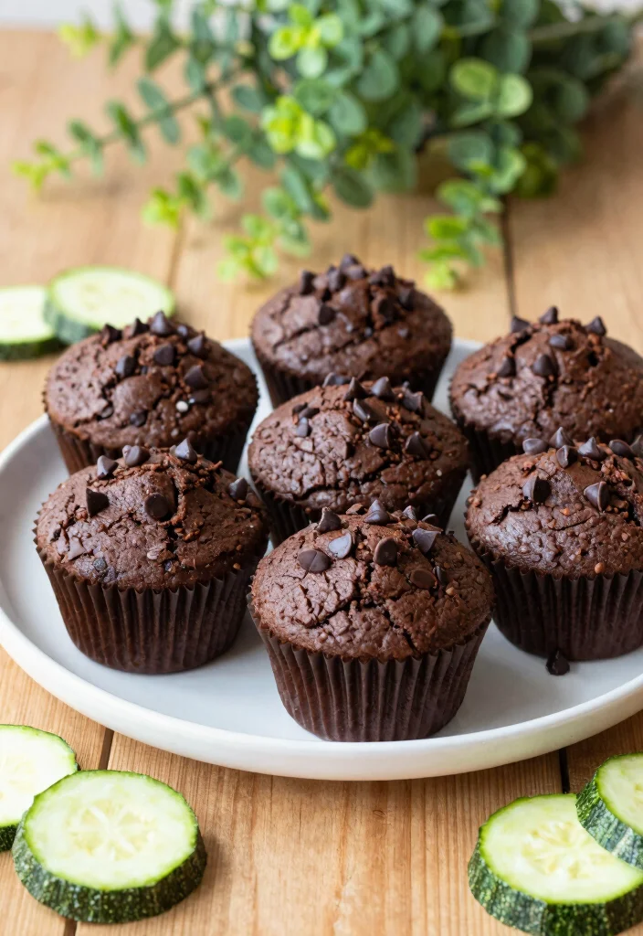 12 Healthy Muffin Recipes for Simple Nutritious Baking - 3. Chocolate Zucchini Muffins