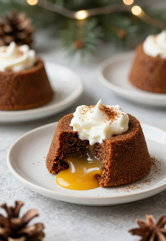 12 Hot Dessert Recipes for Cozy Warm Sweet Comfort - 9. Gingerbread Lava Cake