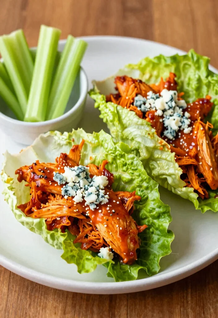 12 Keto Meal Prep Recipes for Easy Make-Ahead Low-Carb Meals - 9. Buffalo Chicken Lettuce Wraps