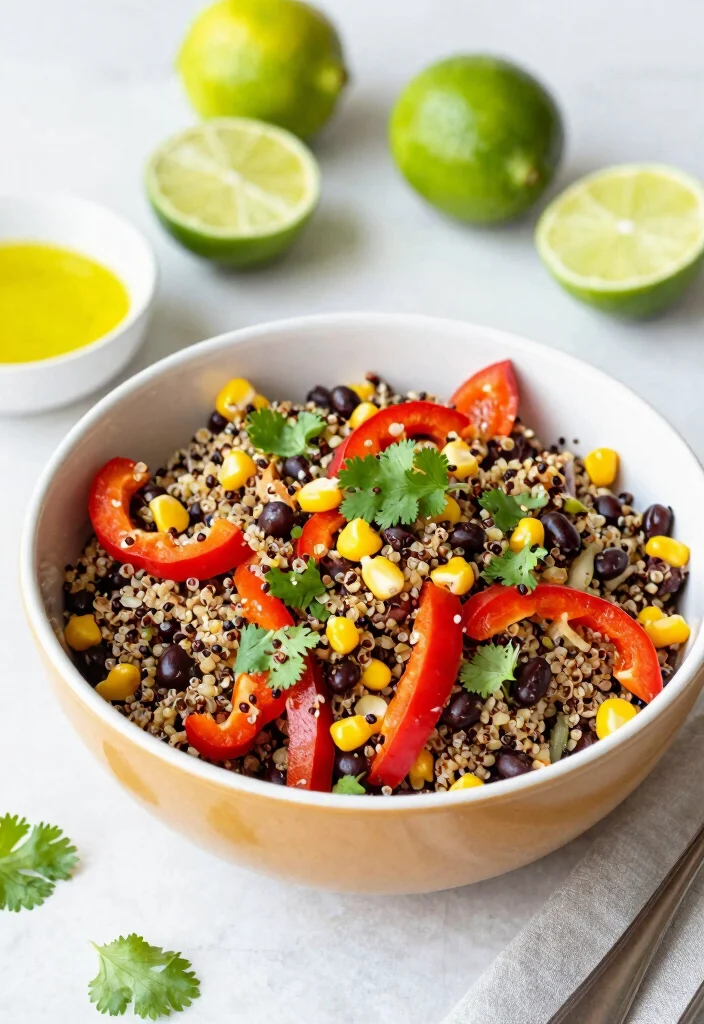 12 Lean Dinner Recipes for Light Balanced Weeknight Eating - 2. Quinoa and Black Bean Salad