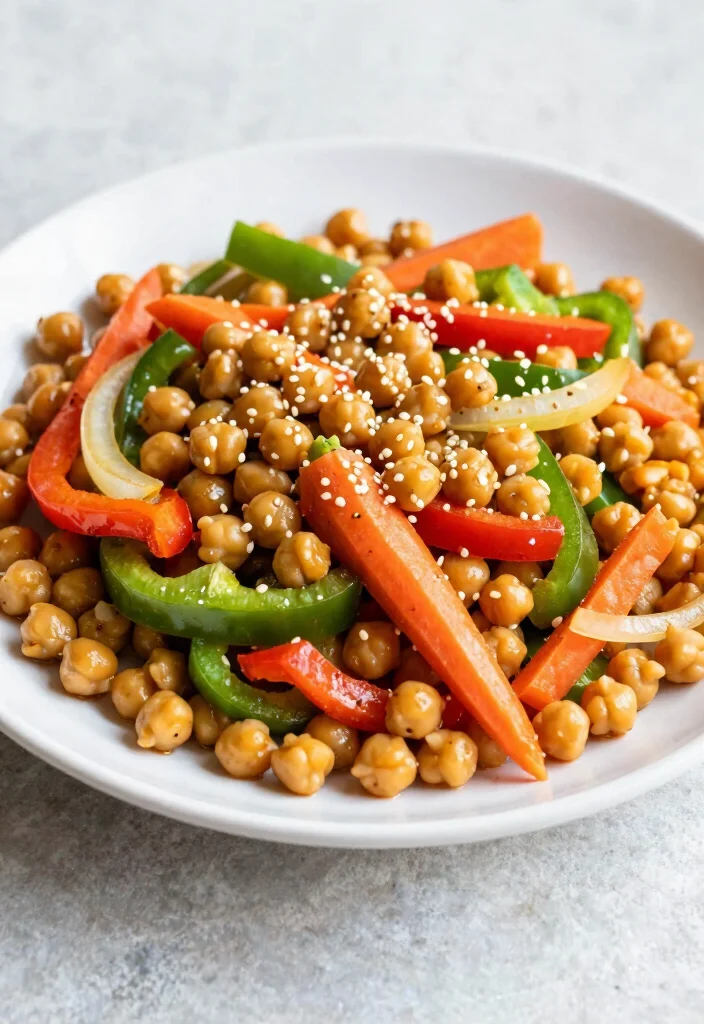 12 Lean Dinner Recipes for Light Balanced Weeknight Eating - 7. Chickpea Stir-Fry