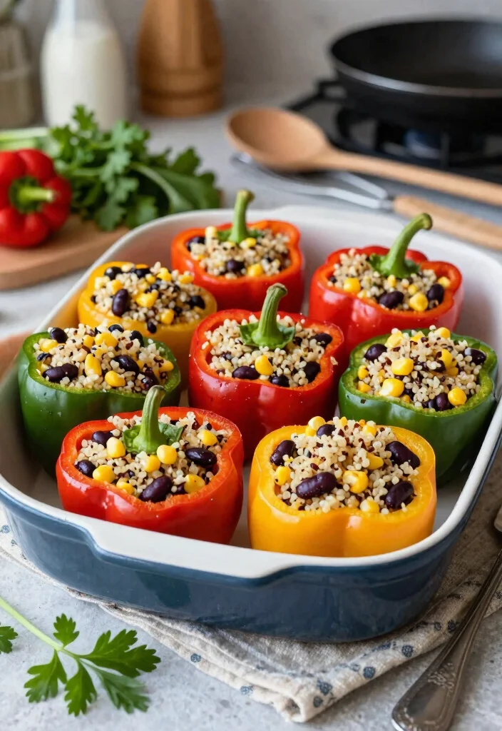 12 Oven Dinner Recipes for Easy Hands-Off Weeknight Meals - 4. Quinoa & Black Bean Stuffed Peppers