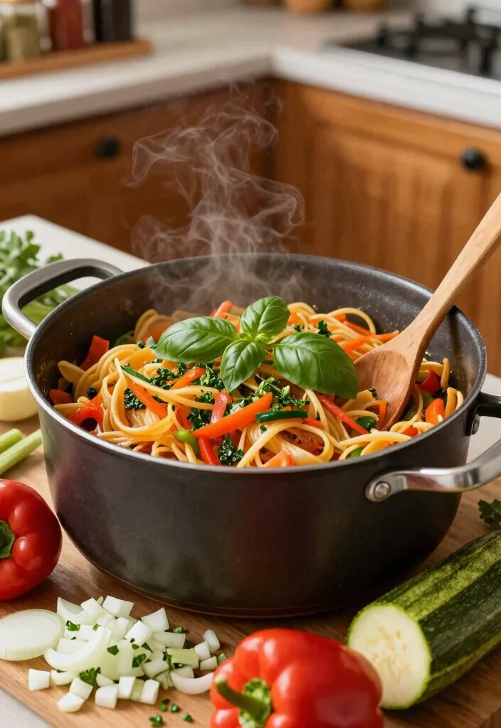 12 Plant-Based Dinner Recipes for Fresh Simple Weeknight Eating - 1. One-Pot Vegetable Pasta