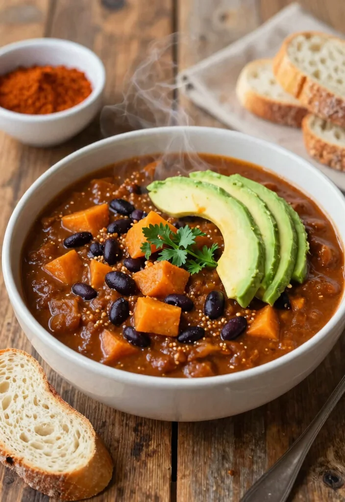 12 Plant-Based Dinner Recipes for Fresh Simple Weeknight Eating - 4. Sweet Potato and Black Bean Chili