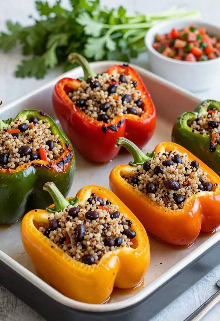 12 Plant-Based Dinner Recipes for Fresh Simple Weeknight Eating - 7. Stuffed Bell Peppers