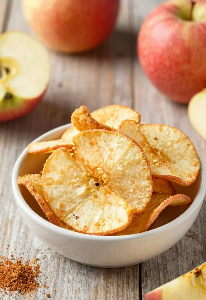 12 Vegan Air Fryer Recipes for Fast Light Crispy Meals - 11. Air Fryer Apple Chips