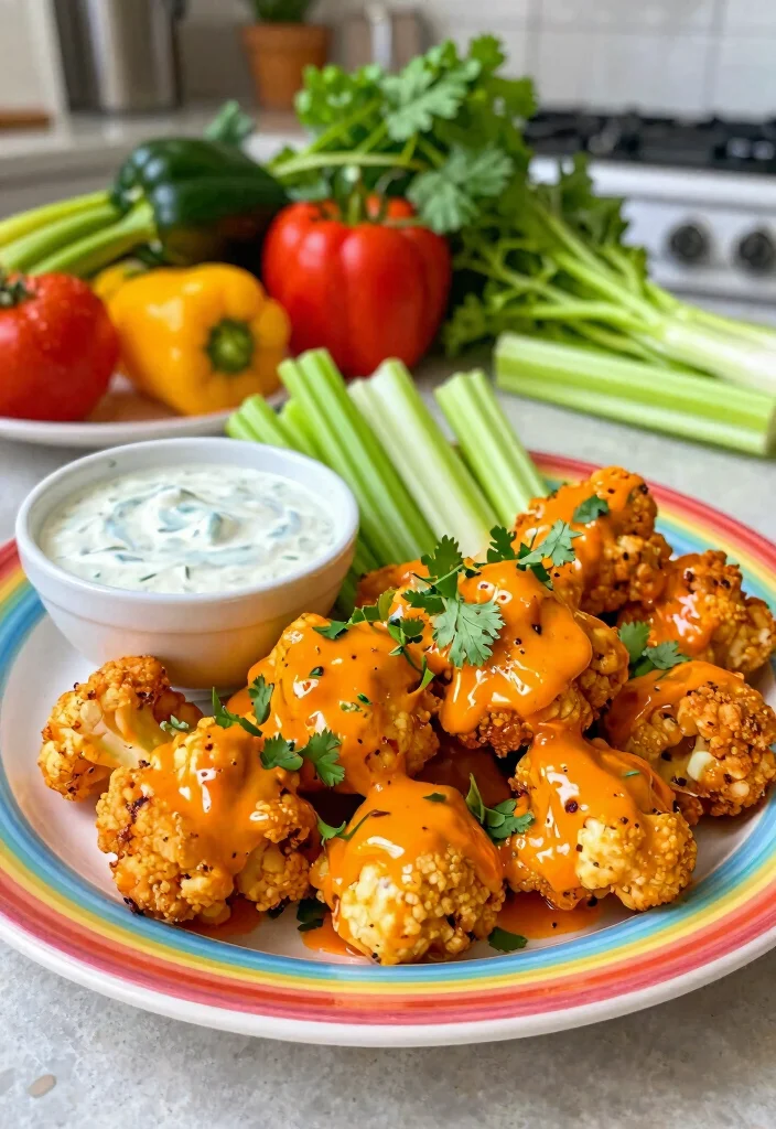 12 Vegan Air Fryer Recipes for Fast Light Crispy Meals - 3. Spicy Air Fryer Cauliflower Bites