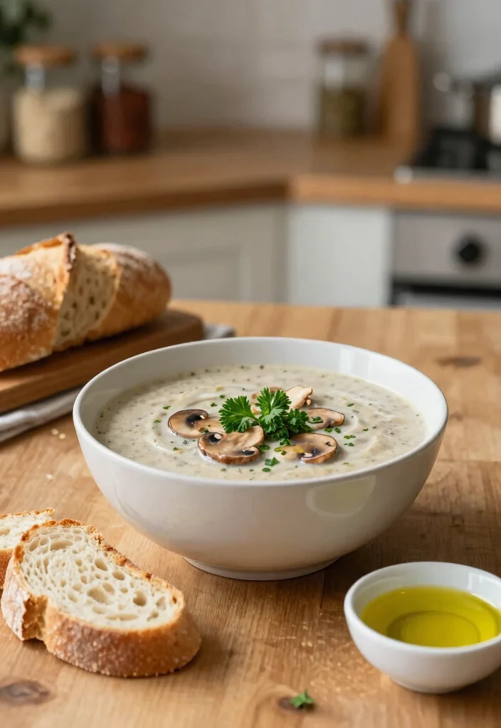 12 Winter Vegan Recipes for Cozy Warming Seasonal Meals - 1. Creamy Vegan Mushroom Soup